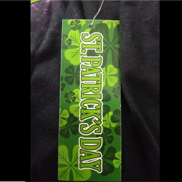 Irish Dragon Cross Black T-Shirt Side S - Picture 4 of 16